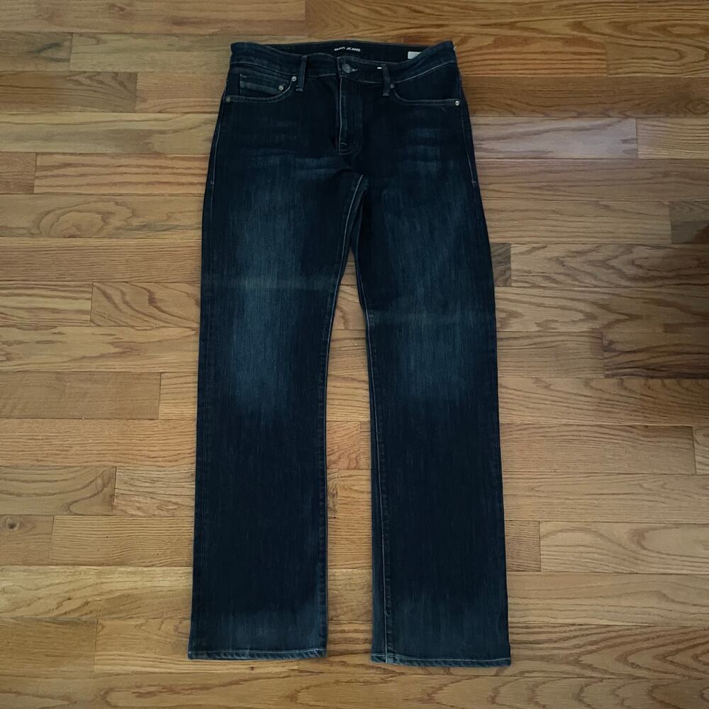 Mavi Men Josh Bootcut Jeans Mens 34 x 34 Dark Indigo Blue Stretch Denim Pants